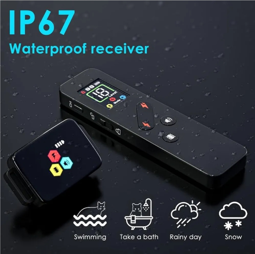 Cat Training Collar Cat Bark Collar with Remote Electric Cats Shock Collar 3300FT IP67 Waterproof 3 Training Modes - Image 9