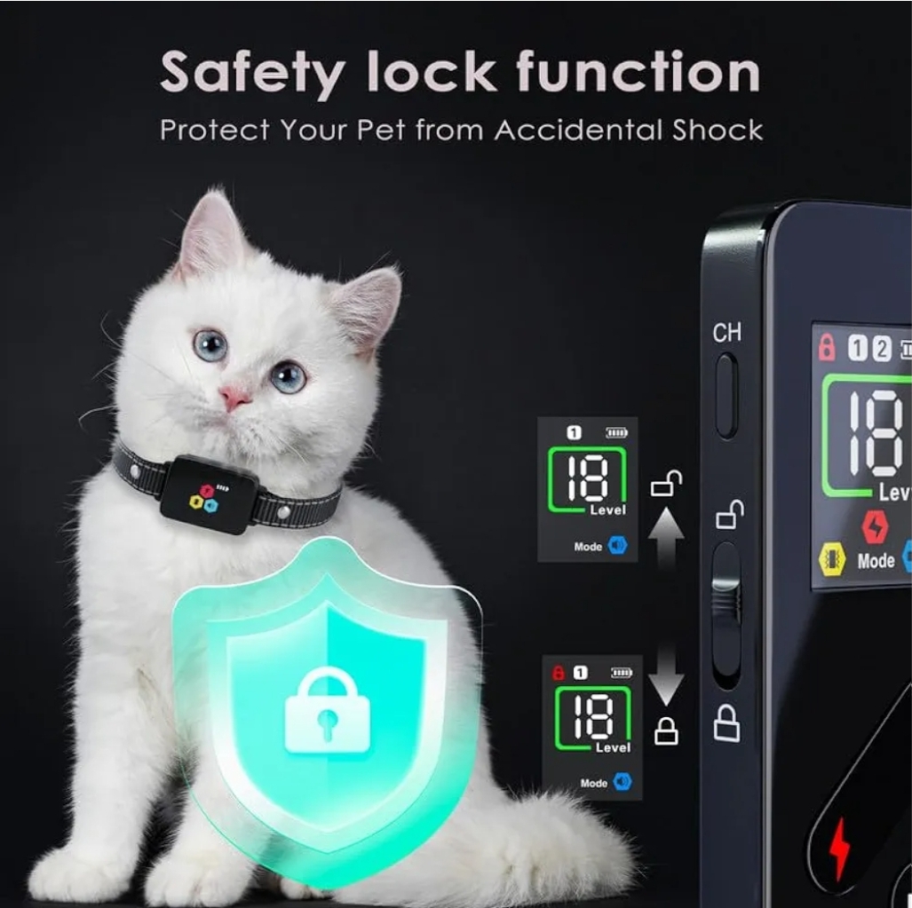 Cat Training Collar Cat Bark Collar with Remote Electric Cats Shock Collar 3300FT IP67 Waterproof 3 Training Modes - Image 10