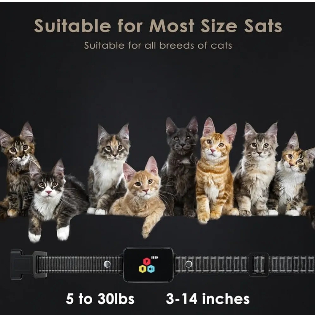 Cat Training Collar Cat Bark Collar with Remote Electric Cats Shock Collar 3300FT IP67 Waterproof 3 Training Modes - Image 11