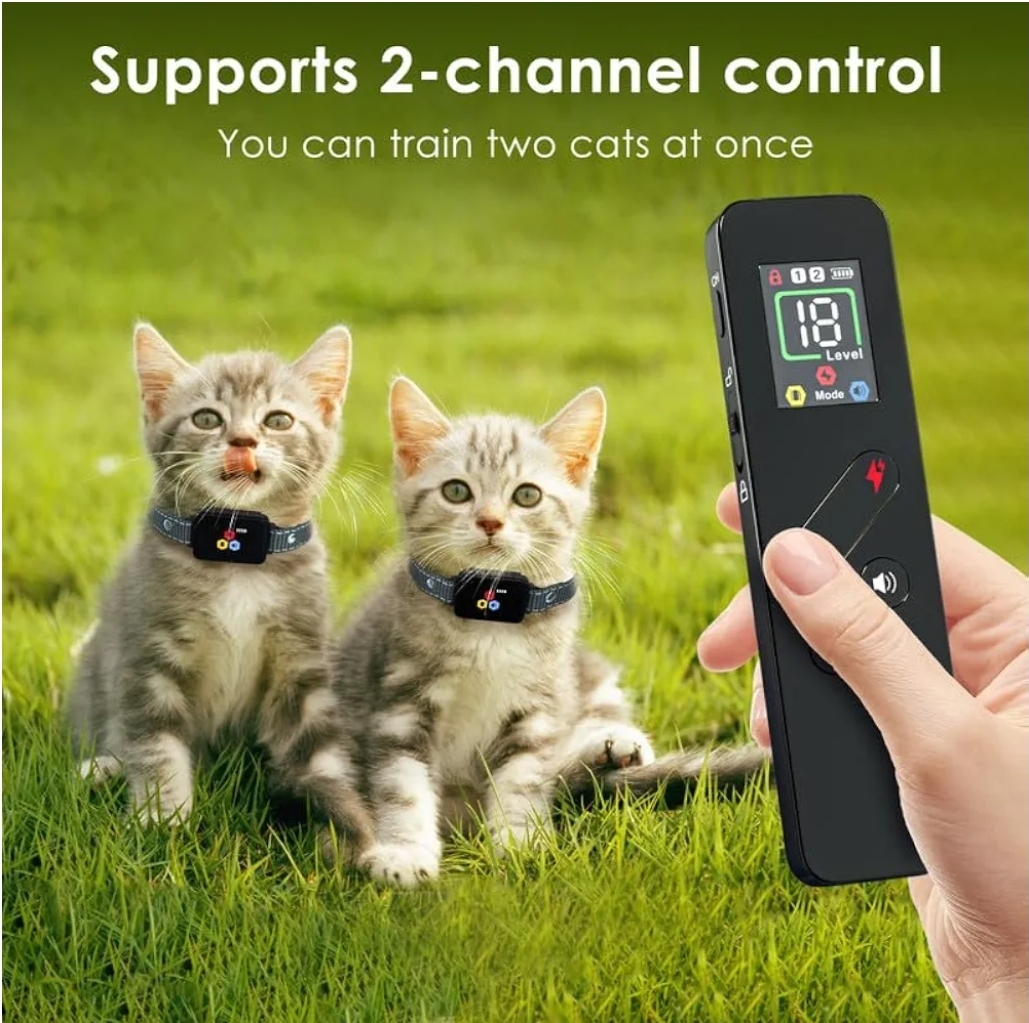 Cat Training Collar Cat Bark Collar with Remote Electric Cats Shock Collar 3300FT IP67 Waterproof 3 Training Modes - Image 12