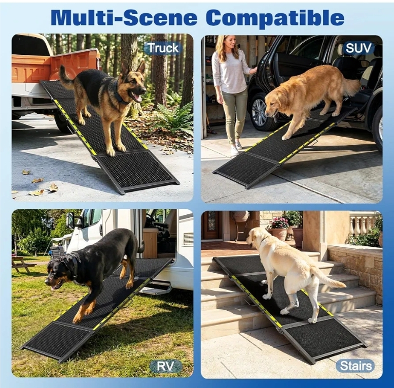 74"L x 20"W Extra Wide Dog Ramp for Car - Portable Pet Ramp for Large Dogs - Image 11