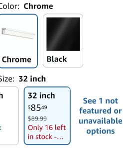 Alternative view of 32.3 inch Modern Rectangle Finishing Bath Vanity Lighting Bar 4000K Daylight Wall Sconce (Chrome)