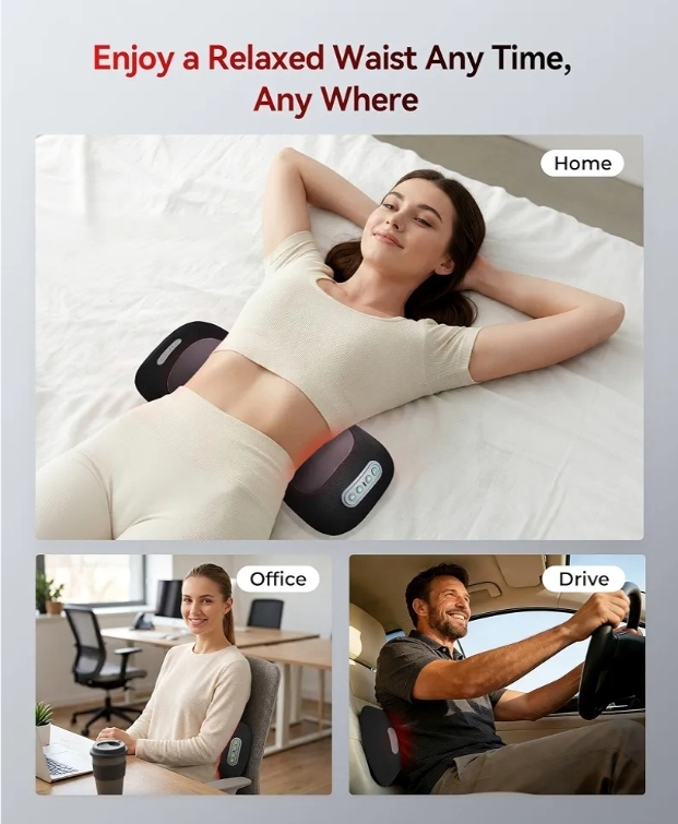 4-in-1 Lumbar Massager with Red Light 650/850nm Cordless 5000mAh - Image 9