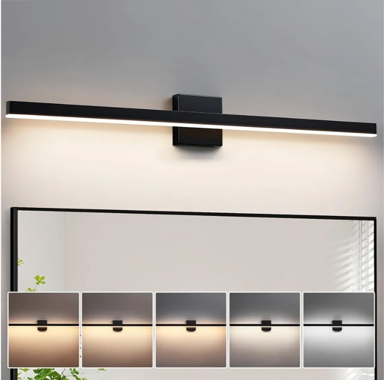 Black Vanity Light for Bathroom Above Mirror 39 inch LED 5CCT