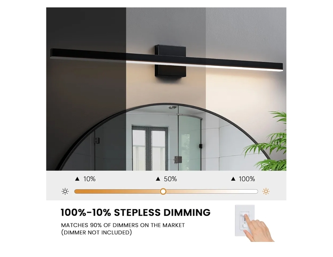 Black Vanity Light for Bathroom Above Mirror 39 inch LED 5CCT - Image 11
