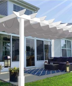 Patio 3'W x 16'L Waterproof Pergola Shade Cover Retractable Canopy Replacement