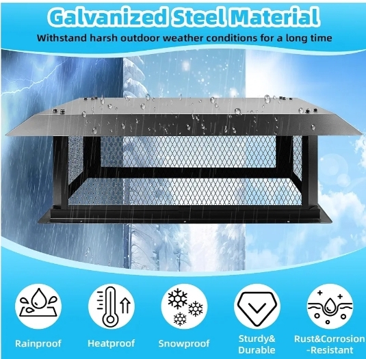 Chimney Cap 14x30 Chimney Cover,Fireplace Chimney Caps for Outside 14"x30" - Image 7
