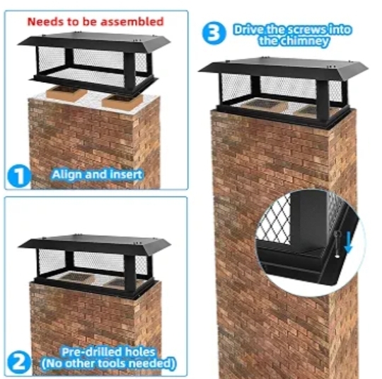 Chimney Cap 14x30 Chimney Cover,Fireplace Chimney Caps for Outside 14"x30" - Image 9