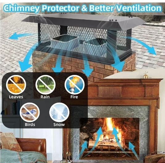 Chimney Cap 14x30 Chimney Cover,Fireplace Chimney Caps for Outside 14"x30" - Image 10