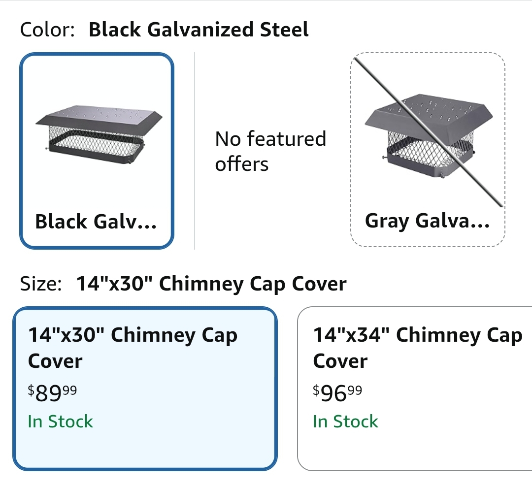 Chimney Cap 14x30 Chimney Cover,Fireplace Chimney Caps for Outside 14"x30" - Image 2