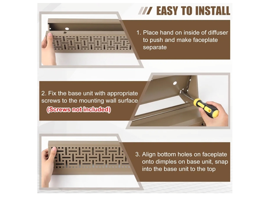 2 Pcs 24 Inch Baseboard Register Diffuser, Vent Covers - Image 7