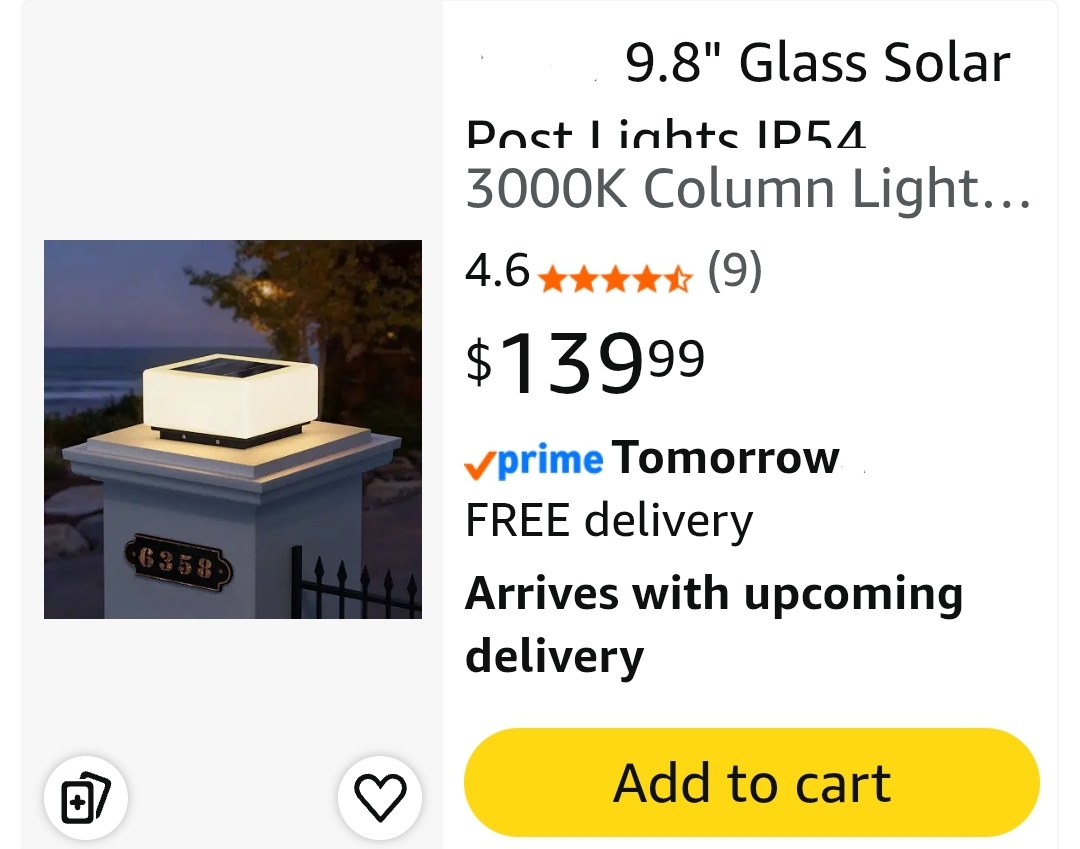 9.8" Glass Solar Post Lights IP54 Waterproof Pillar Light Outdoor - Image 13