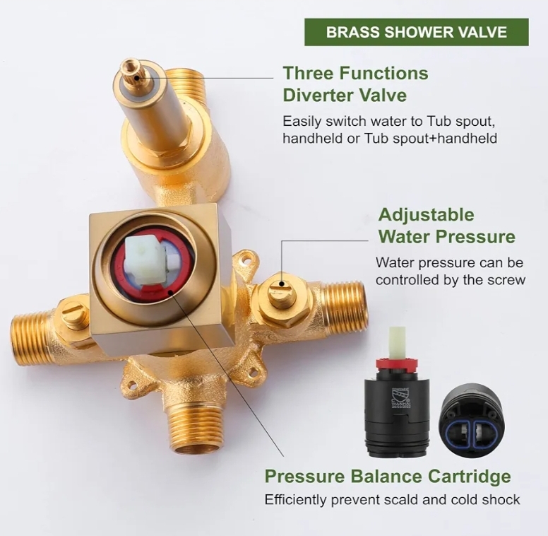 Taplong Wall Mount Tub Faucets with Waterfall Tub Spout Brushed Gold - Image 11