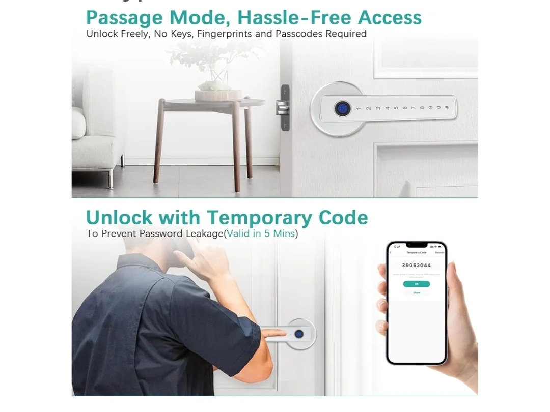 Fingerprint Door Lock, Smart Fingerprint Door Knob - Image 8