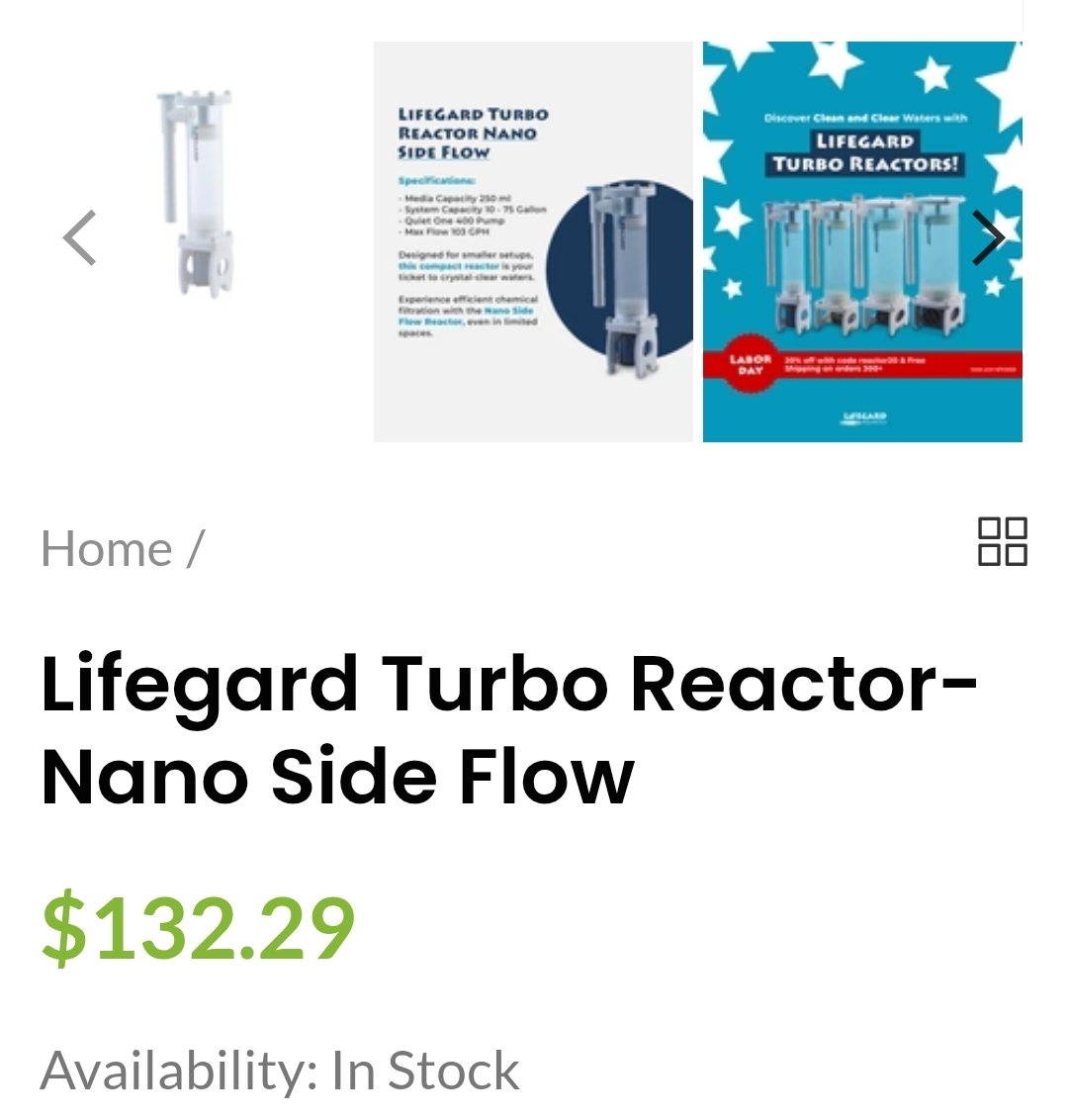 Lifegard Aquatics R800126 Nano Side Flow Turbo Reactor - Image 2