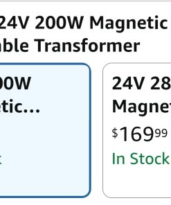 Alternative view of 200W 24V Magnetic Dimmable LED Drvier 120VAC to 24VDC Power Supply