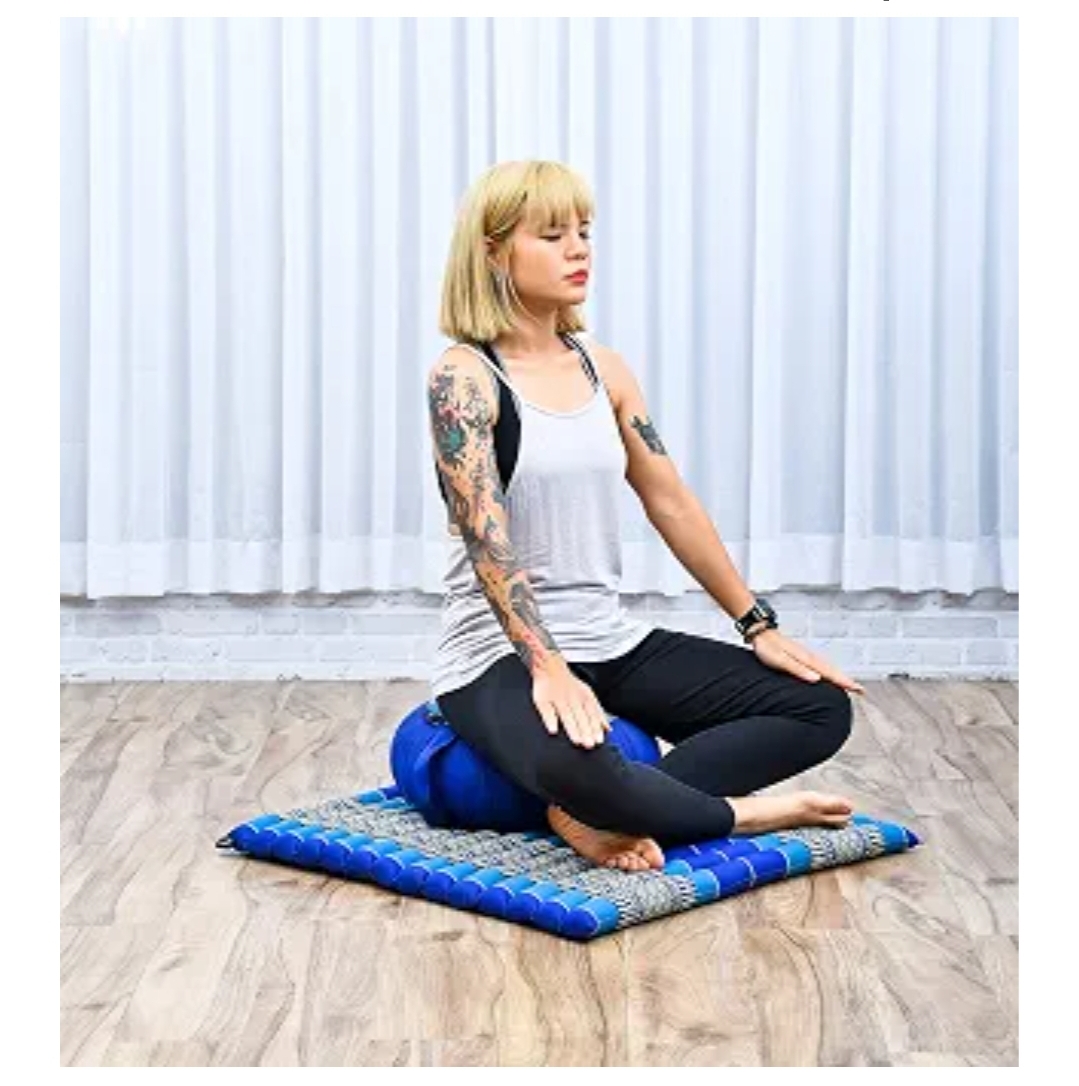 Meditation Cushion Set – 1 Round Zafu Meditation Pillow and 1 Square Roll-Up - Image 9