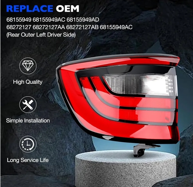 LED Tail light Left Compatible with 2014-2023 Dodge Durango Driver Outer Side - Image 6