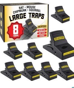 8pk Rat Trap, Rat Traps Indoor Set of 8, Rat Trap Large, Reusable Rat Trap Outdoor