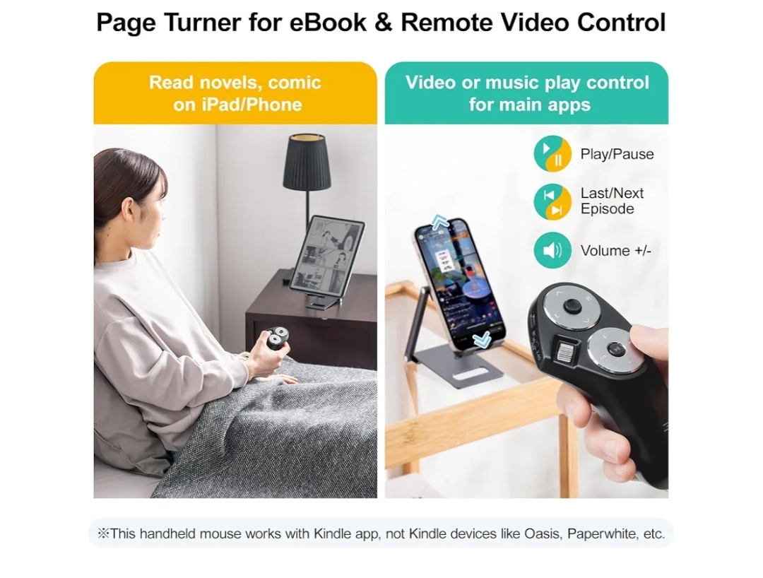 Bluetooth + 2.4G Wireless Handheld Mouse, 3 in 1 Presentation Clicker, Remote Air Mouse with Scroll, Portable - Image 8