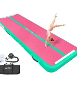 Inflatable Gymnastics Air Mat Tumble Track with Pump for Training 13ft Air Tumbling Mat 4 Inches Thick