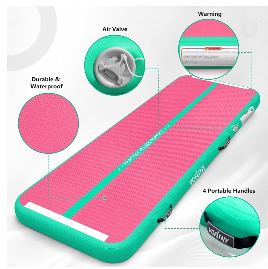 Inflatable Gymnastics Air Mat Tumble Track with Pump for Training 13ft Air Tumbling Mat 4 Inches Thick - Image 8