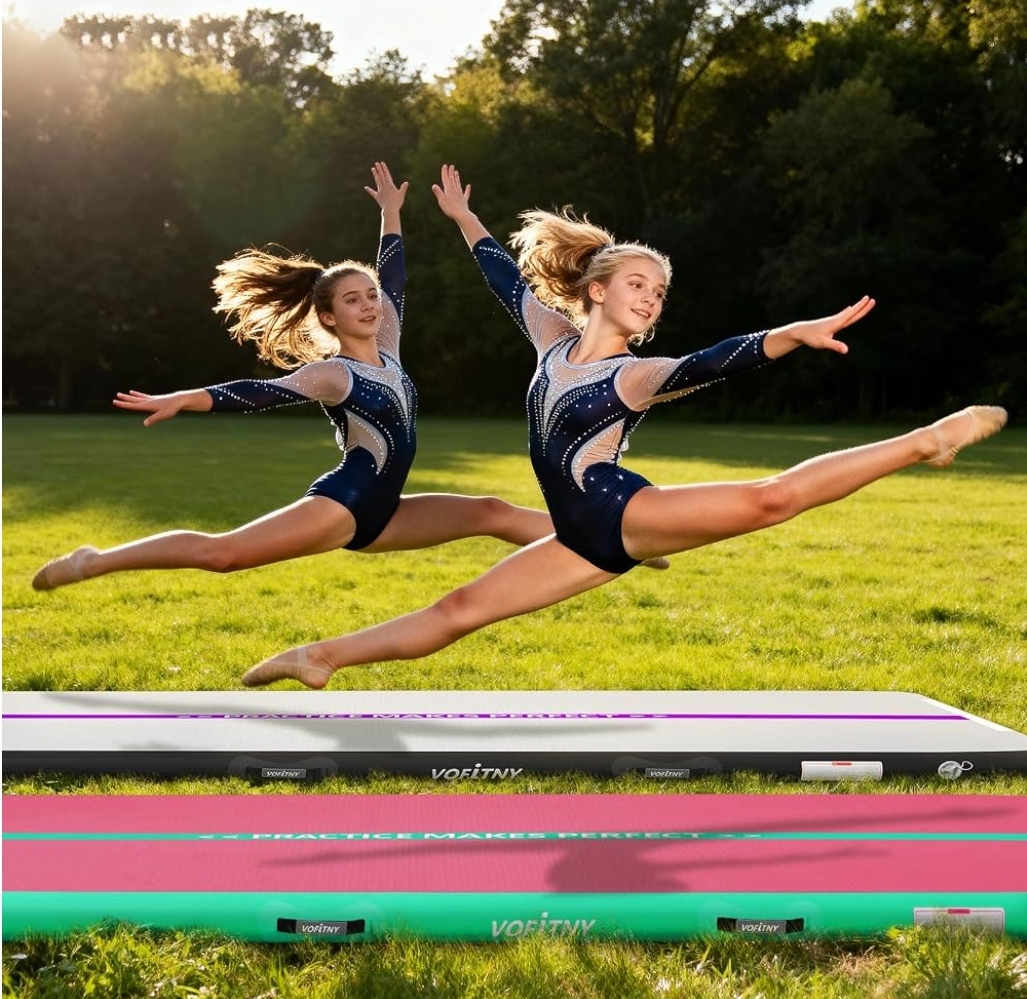 Inflatable Gymnastics Air Mat Tumble Track with Pump for Training 13ft Air Tumbling Mat 4 Inches Thick - Image 11