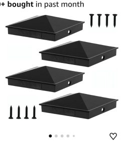 4pk 8" x 8" Heavy Duty Aluminum Post Caps Matte Finish Powder Coated Surface for True 8" x 8" Wood Post or True 7.5" x 7.5" Wood Post