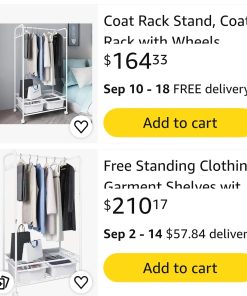 Alternative view of 2 Tier Large Heavy Duty Wire Shelving Garment Rolling Rack