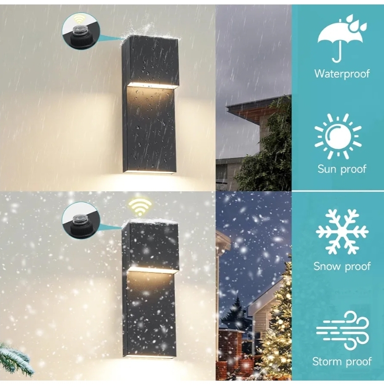 2 Pack LED Outdoor Wall Sconce, Dusk to Dawn Outdoor Lighting - Image 9