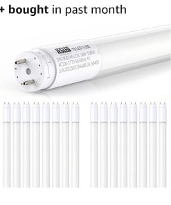 16 Pack 4FT T8 LED Bulb 18W 2400LM 5000K Type A+B Led Tube Light ETL
