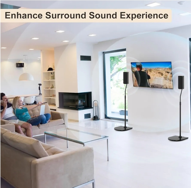Adjustable Speaker Stand Pair for Bose Built in Cable Management wr Slideconnect Bracket - Image 9