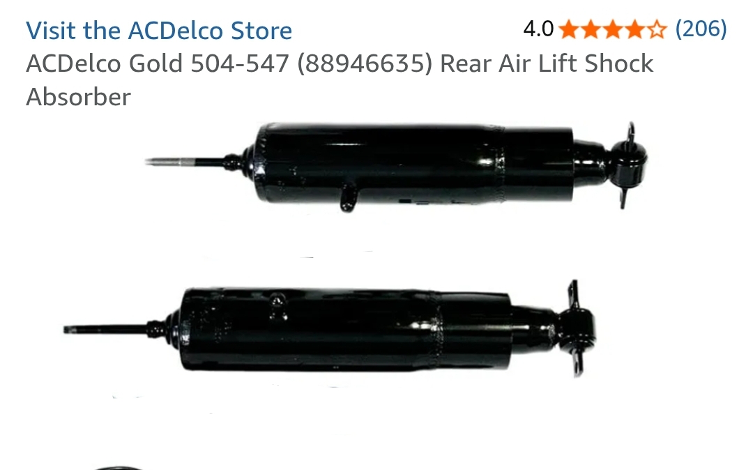 ACDelco Gold 504-547 (88946635) Rear Air Lift Shock Absorber