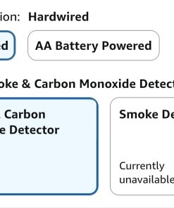 Alternative view of Kidde Smart Smoke & CO Detector with Ring, Hardwire & AA Battery, RGCUAR-RW