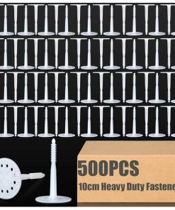500 Pcs 4" Heavy-Duty Plastic Masonry Insulation Fasteners