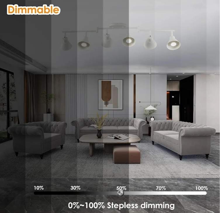 6 Light Plug in Track Lighting Kit, Modern Plug in Ceiling Light Fixture,16.4ft Cord, Timer & Dimming Switch - Image 7