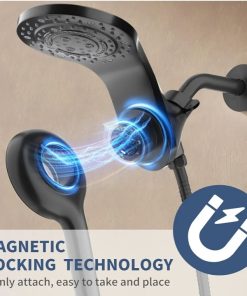 Alternative view of High Pressure Magnetic Dual Shower Head with Handheld Spray Combo