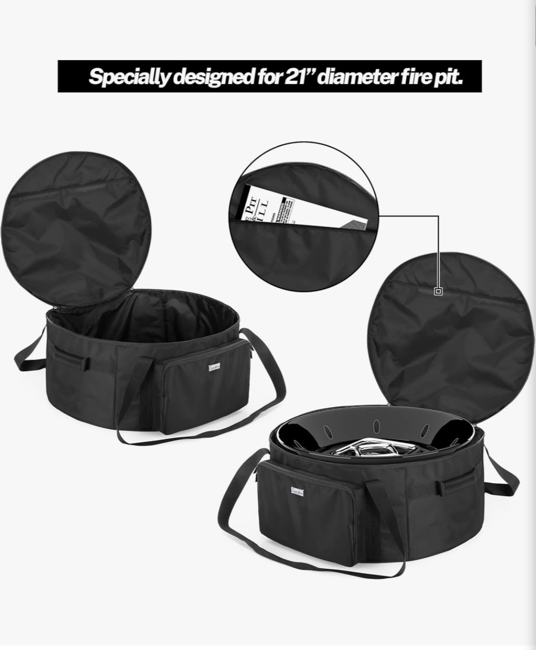 21 Inch Fire Pit Bag Compatible with Outland Firebowl, Bag Only - Image 6