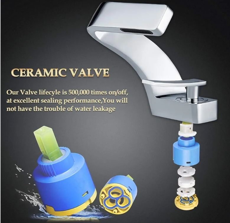 Chrome Bathroom Sink Faucet, Single Hole Faucet for Bathroom Sink - Image 8
