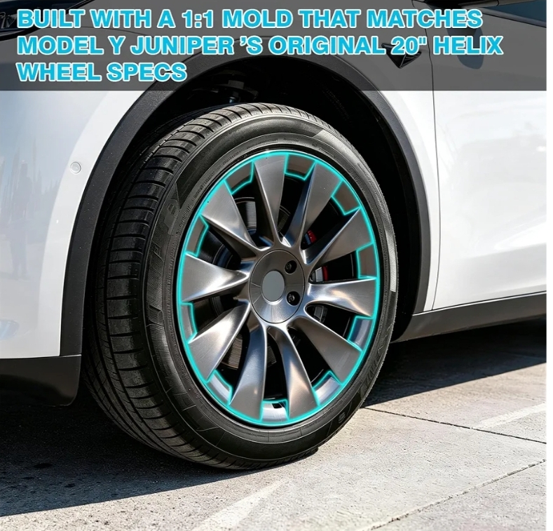 Rim Protectors for Tesla Model Y Juniper 2025-2026 20" Helix Wheel Rim Covers - Image 8