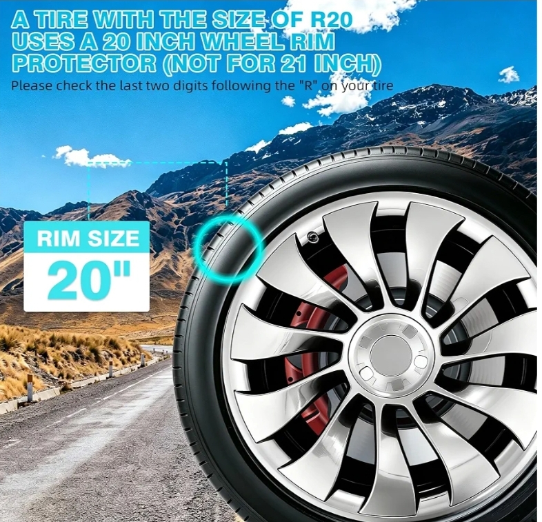 Rim Protectors for Tesla Model Y Juniper 2025-2026 20" Helix Wheel Rim Covers - Image 9