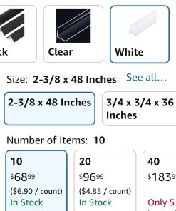 Alternative view of 10 Pcs 2-3/8 X 48 Inches Wall Corner Guard, White, Vinyl