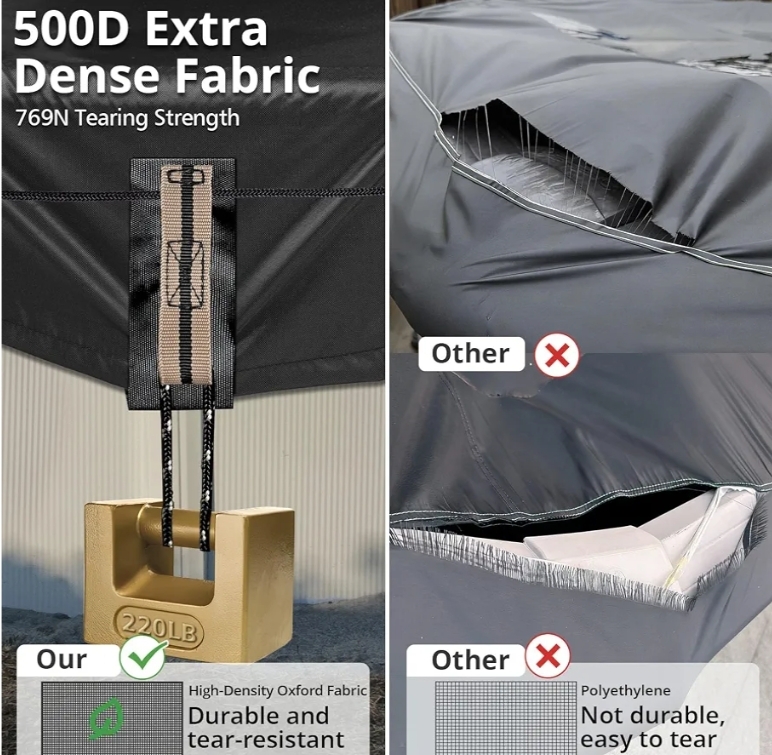 10x16ft Winter Oval Pool Cover,Ratchet Windproof&Heavy Duty Fabric - Image 8