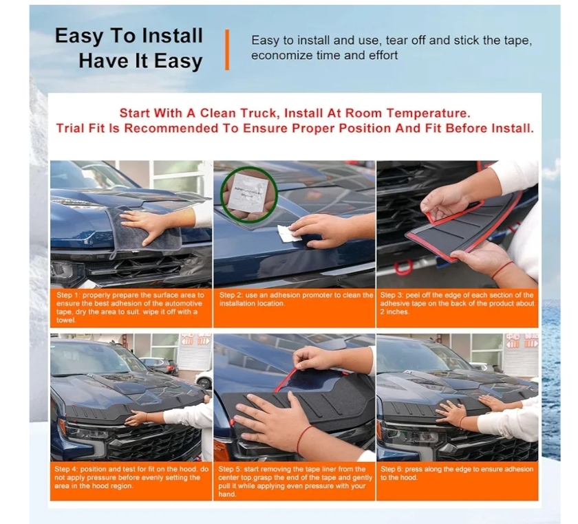Hood Deflector Compatible with 2015-2022 Chevy Colorado - Image 7