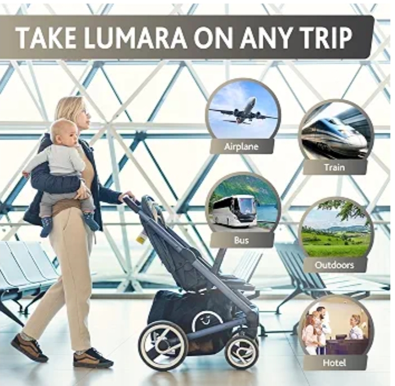 LUMARA Toddler Airplane Bed - Inflatable Airplane Bed for Toddlers, Plane Baby Mattress for Kids - Blow Up Air Mattress for Child Flight Sleep with Safety Belt, Innovative Valves, No Pump Needed - Image 9