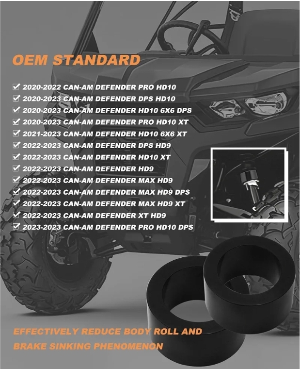 3" Lift Kit Compatible with Can-Am Defender HD5 HD8 HD9 HD10 DPS XT - Image 7