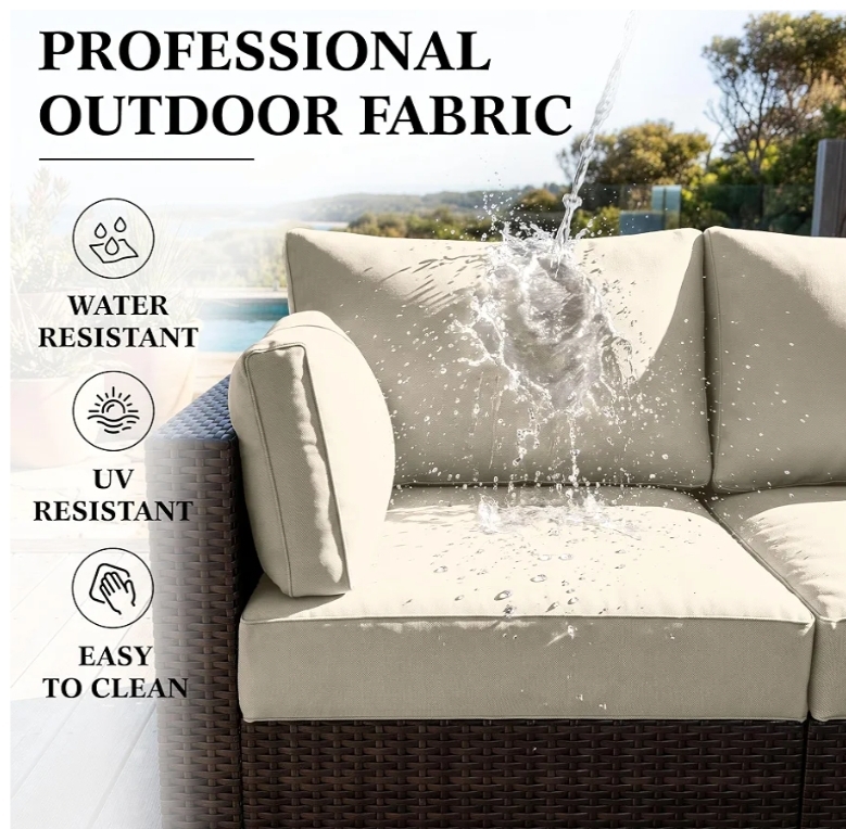 8p Outdoor Cushion Slipcovers Patio Cushion Covers Replacement, Covers Only - Image 9