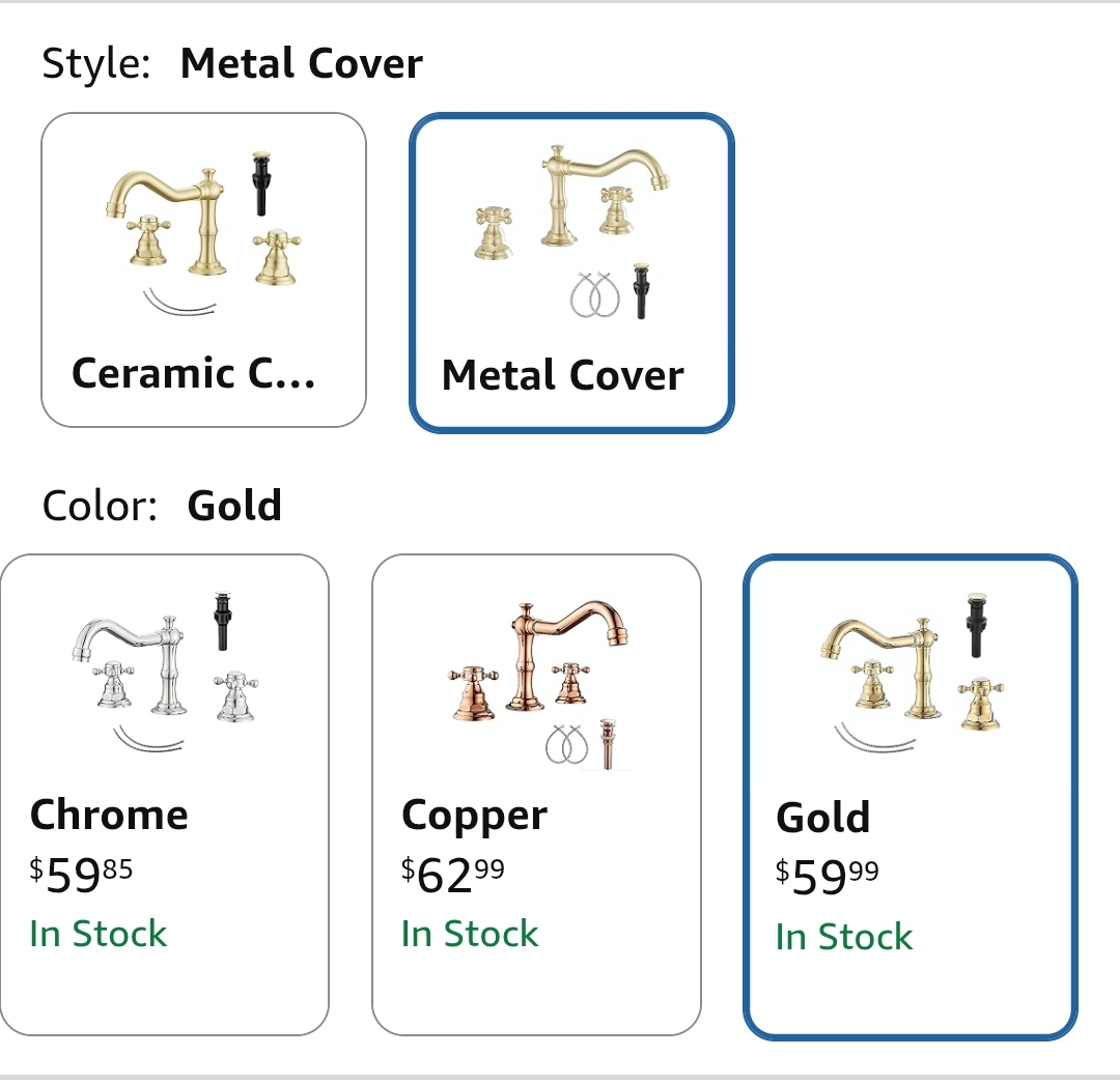 8-16 inch Two Handles 3 Holes Widespread Bathroom Sink Faucet Gold Basin Mixer Tap Faucet Matching Metal Pop Up Drain with Overflow - Image 14