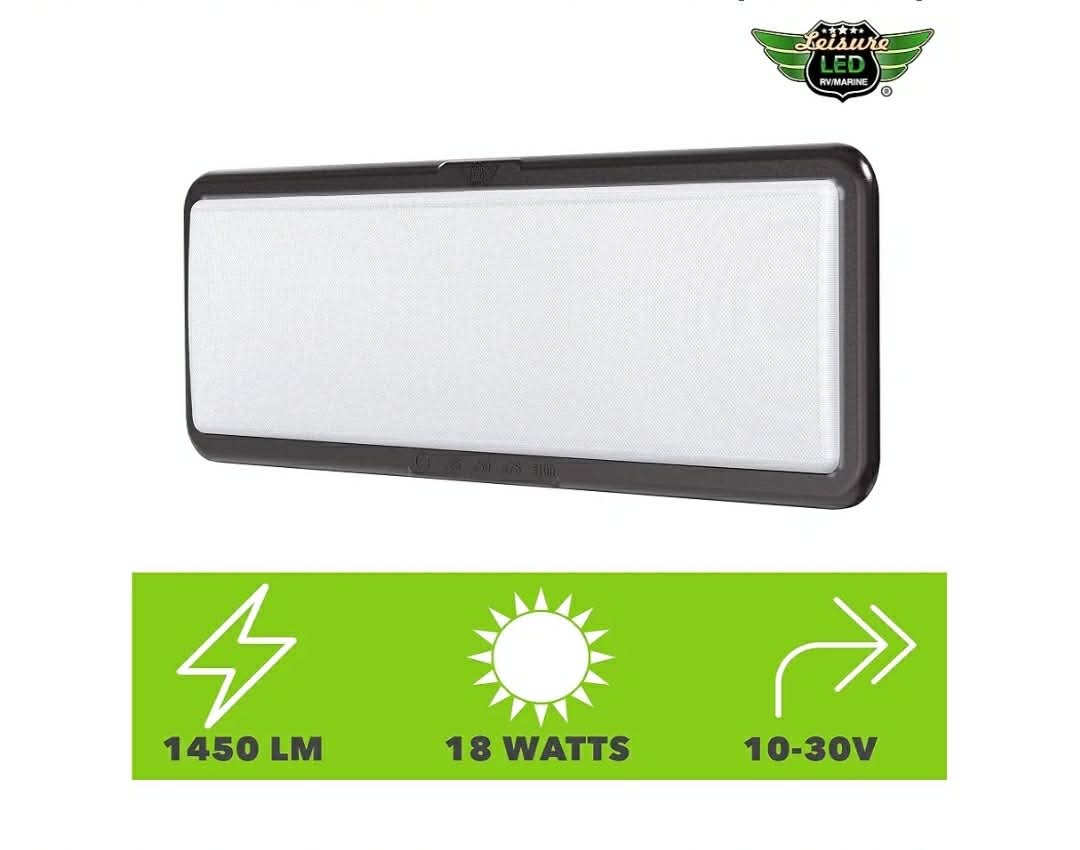 2pk RV LED Ceiling Light Fixture 20" x 6.5" - 1450 Lumen with Touch Dimmer Switch Interior Burnt Bronze Lighting - Image 9