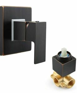 Single Function Shower Handle Valve Trim Kit, Wall Mount Tub Control Valves, Rough-In Single Handle Oil Rubbed Bronze